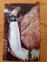 1955 Vintage Yellowstone Lower Waterfall Haynes Curteich Color Unposted ... - $18.80