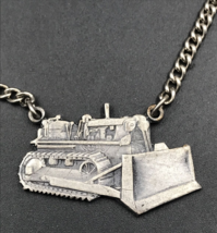 VTG Pewter Tractor Hanging Chain Tie Bar 1 1/4&quot; x 7/8&quot; -- Clip is 2 5/8&quot; Long - £11.06 GBP