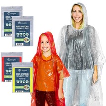 Lingito Emergency Rain Ponchos Family Pack | 2 Adults &amp; 2 Children Ponchos | 100 - $23.74