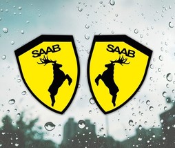 Fits for SAAB car shield decal  elk sticker interior exterior  2X pcs - £5.53 GBP