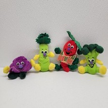 Lot of 4 Vintage Toy Box Creations Veggie Friends Plush Toys Broccoli Pepper - £13.84 GBP