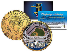 Old Yankee Stadium 2008 Jfk Half Dollar Coin Gold Plated House That Ruth Built - £9.40 GBP