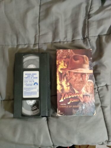 Primary image for Indiana Jones and the Temple of Doom 1986 VHS Video Tape Rare Black Back Cover