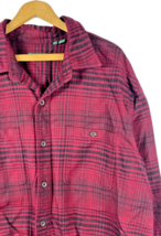 Orvis Flannel Shirt XL Heavy Thick Shacket Button Down Red Black Plaid Check Men - £59.54 GBP