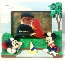 Picture Frame Walt Disney Company Mickey Mouse Minnie Mouse Sailor Suit Sailboat - £11.75 GBP
