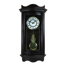 Bedford Clock Collection 25 Inch Chiming Pendulum Wall Clock in Weathere... - £130.89 GBP