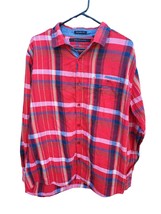 Sean John Button Front XL Mens Long Sleeve Tailored Fit 100% Cotton Red ... - £16.55 GBP