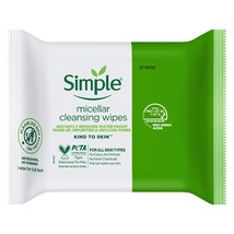 Simple Micellar Cleansing Facial Wipes- 25 Wipes - £13.58 GBP