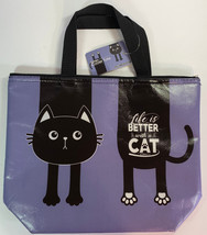 &quot;Life is Better with a Cat&quot; Light weight Insulated Cooler Bag / Lunch / Tote NEW - £9.45 GBP