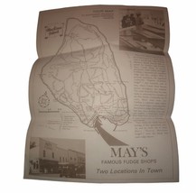 Mackinac Island Small Tour Map Of Main Historic Points 1980s By May’s Fu... - $214.78 MXN