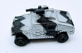 Micro Machines Military Silver HMMWV Humvee Black/Silver Camo Miniature Toy MMAC - £19.66 GBP