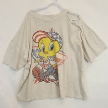 Vtg 90s Looney Tunes 1996 Tweety All Over Print Cartoon T Shirt USA America Worn - £55.64 GBP