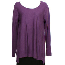 EILEEN FISHER African Violet Purple Fine Tencel Alpaca Wool A-line Sweater - £78.30 GBP