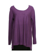 EILEEN FISHER African Violet Purple Fine Tencel Alpaca Wool A-line Sweater - $136.16 CAD