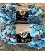 Loops &amp; Threads Pom-Pom Fashion Yarn NEW 46 yds BLUE SKIES 160939 3500 L... - €12,69 EUR
