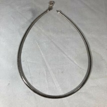 Italy 925 Sterling Silver Omega Necklace 16&quot; Long 5mm Thickness 20g - £38.89 GBP