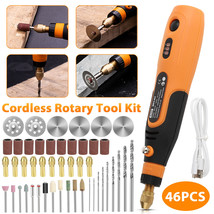 Electric Cordless Grinder Rotary Tool Kit Battery Power 3Speeds w/ 6 Accessories - £31.81 GBP