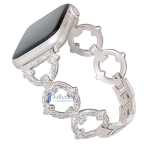 Diamond Metal Strap for Apple Watch Band  Ultra 8 7 6 Se 5 4 3 2 Butterfly Brace - £13.43 GBP
