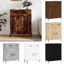 Modern Wooden 2 Door Sideboard Storage Cabinet Unit With 2 Drawers Shelv... - £97.99 GBP+