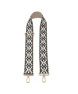 Black White Tan Tribal Tapestry Woven Purse Guitar Crossbody Adjustable ... - $468.48 MXN