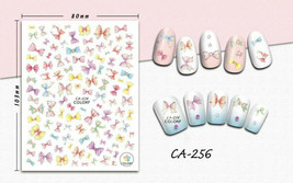 Nail art 3D stickers decal pink purple blue white butterflies CA256 - £2.55 GBP