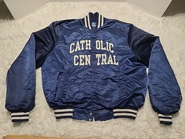 Champion Detroit Catholic Central Satin Bomber Jacket Quilt Lined XXL VT... - £48.92 GBP