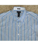 Mens Shirt Axcess Blue Striped Button Front Long Sleeve Dress $45 NEW-si... - £16.65 GBP