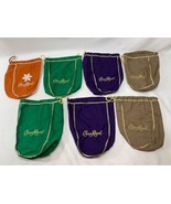 7 Crown Royal Salted Caramel Snowflake Green Purple Beige Bags - $14.85