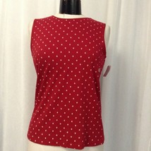 Christopher &amp; Banks Women&#39;s Tank Top Red w/ Hearts Size Small NWT - £16.58 GBP