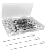 200PCS Corsage Pins, Teardrop Pearl Sewing Pins, Long 2Inch Straight Sew... - £8.31 GBP