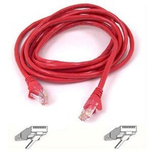 Belkin A3L850-14-RED-S RJ45 14&#39; CAT5e FastCat5e Network Cable Male/Male Red - £2.91 GBP