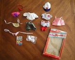 Mixed Lot Vtg Boutique Monchhichi For 8” Doll Baseballl Uniform Play Bal... - $20.00