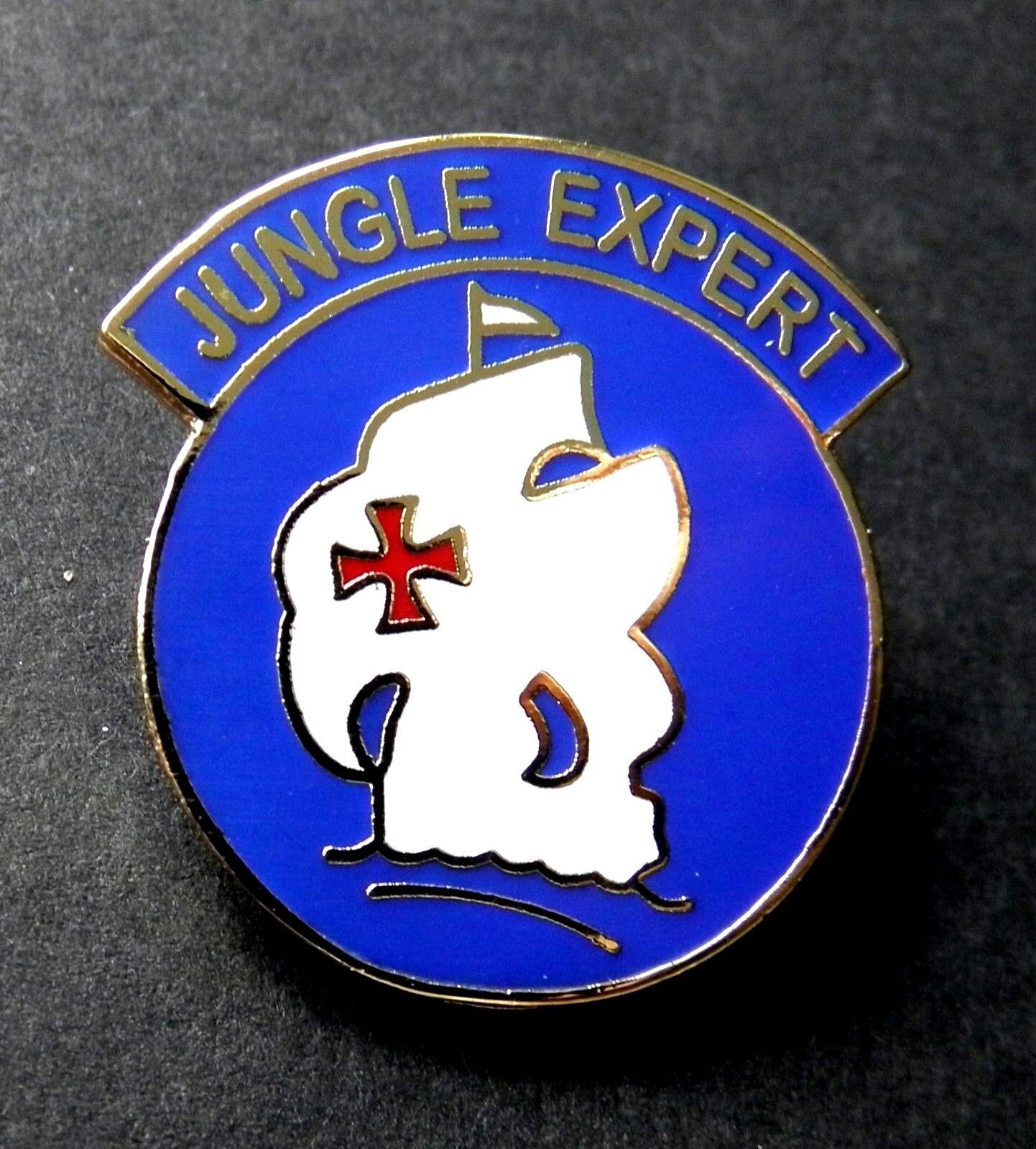 US ARMY JUNGLE EXPERT LAPEL HAT PIN BADGE 1 INCH
