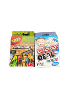 Monopoly Deal &amp; Minecraft Uno Card Game Bundle - $16.23 CAD