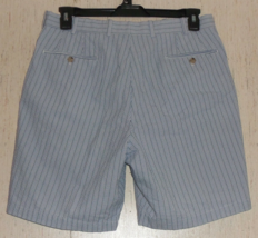 Excellent Mens Peter Millar Blue Pinstripe Pure Cotton Seersucker Shorts Size 34 - £25.89 GBP