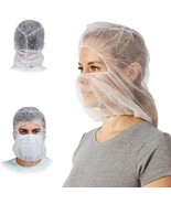 Disposable Polypropylene Hoods White One Size Hair Covers 1000 pcs - $176.06