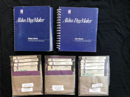 Aldus Pagemaker 3.0 manuals and 5 1/4&quot; floppy disks Windows PC 1988 - £29.45 GBP