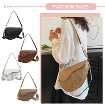 Sling Bag Two Straps Women Mini Bag Large Capacity Saddle Shoulder Bag  - $27.84+