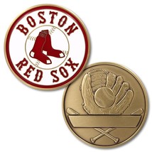 Boston Red Sox Bat Ball Glove Engravable Baseball 1.75&quot; Challenge Coin Usa Made - £0.77 GBP