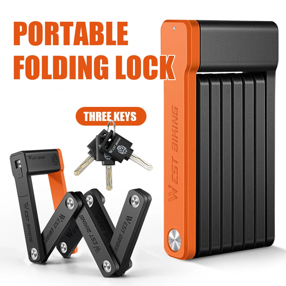 Foldable Bicycle Lock MTB Road Bicycle Cycling Security Anti-theft Lock Scooter  - £145.58 GBP