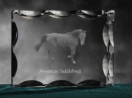 American Saddlebred  , Cubic crystal with horse, souvenir, decoration - £64.99 GBP