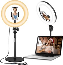 Desktop Ring Light For Zoom Meetings - 10.5&#39;&#39; Computer Ring, Live Streaming. - £41.55 GBP