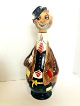 Vintage Shields Fifth Ave Ceramic Hobo Decanter approx 12.5&quot; tall Barwar... - $39.15