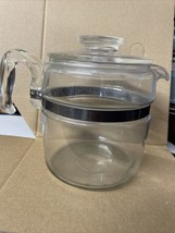 Vintage Pyrex Flameware 6-9 Cup Glass Percolator Coffee Pot &amp; Lid Only - £31.72 GBP