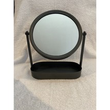 Modern Swivel Tabletop Vanity Mirror With Cosmetic Holding Tray - Brand New - $497.31 MXN