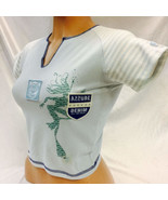 Women’s Azzure Denim Sky | White | Turquoise Tee Shirt NWT - $49.00