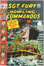 Sgt. Fury and His Howling Commandos Comic Book #87 Marvel Comics 1971 VERY FINE- - £10.06 GBP