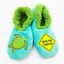 Snoozies Women&#39;s Save The Turtles Slippers Large 9/10 - £10.27 GBP