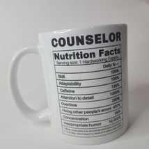 Counselor Nutritional Facts Mug Coffee Cup White Black Skill Expert Ther... - £6.76 GBP