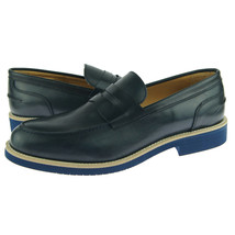 Alex D &quot;Toledo&quot; Casual Penny Loafer, Men&#39;s Lightweight Leather Shoes, Blue - £76.25 GBP